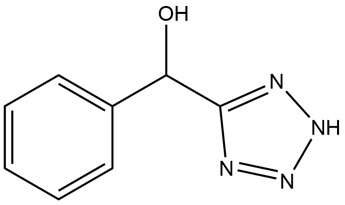 2H-Tetrazole-5-methanol, α-phenyl- 结构式