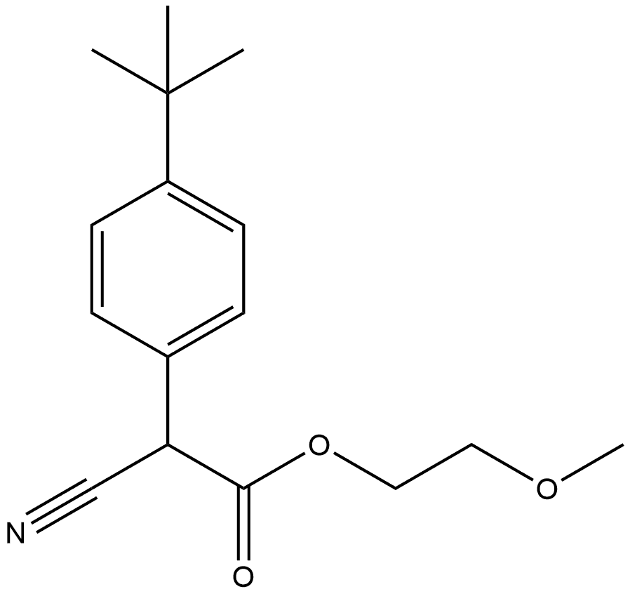2-Methoxyethyl 2-[4-(tert-butyl)phenyl]cyanoacetate 结构式