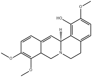 (13aS)-5,8,13,13aα-Tetrahydro-2,9,10-trimethoxy-6H-dibenzo[a,g]quinolizin-1-ol 结构式