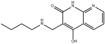 1,8-Naphthyridin-2(1H)-one,3-[(butylamino)methyl]-4-hydroxy-(9CI) 结构式