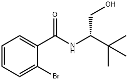 (S) -2-溴-N-(1-羟基-3,3-二甲基丁-2-基)苯甲酰胺 结构式