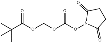 Propanoic acid, 2,2-dimethyl-, [[[(2,5-dioxo-1-pyrrolidinyl)oxy]carbonyl]oxy]methyl ester 结构式