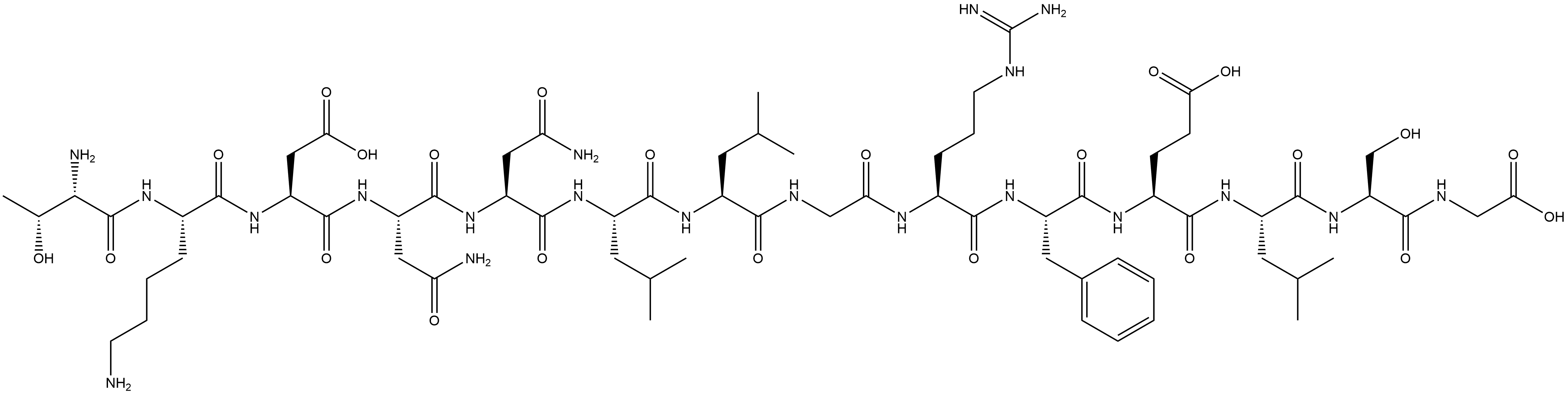 蛋白片段多肽TKD (450-463) 结构式