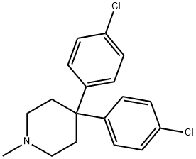 4,4-双(4-氯苯基)-1-甲基哌啶 结构式