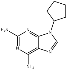 9-Cyclopentyl-9H-purine-2,6-diamine 结构式