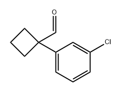 1-(3-氯苯基)环丁基甲醛 结构式