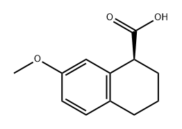 1-Naphthalenecarboxylic acid, 1,2,3,4-tetrahydro-7-methoxy-, (1S)- 结构式