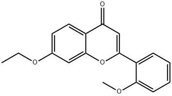 4H-1-Benzopyran-4-one, 7-ethoxy-2-(2-methoxyphenyl)- 结构式