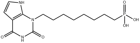 1-(8-Phosphonooctyl)-7-deazaxanthine 结构式