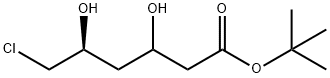Hexanoic acid, 6-chloro-3,5-dihydroxy-, 1,1-dimethylethyl ester, (5S)- 结构式