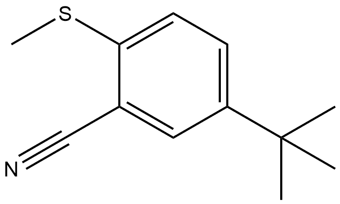 5-(tert-butyl)-2-(methylthio)benzonitrile 结构式