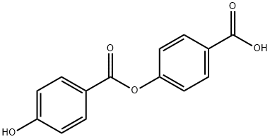 4-(4-羟基-苯甲酰氧基)苯甲酸 结构式