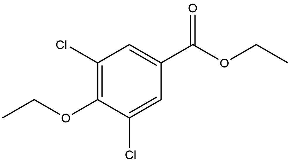 3,5-二氯-4-乙氧基苯甲酸乙酯 结构式