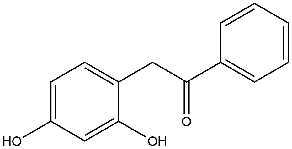1-(2,4-dihydroxyphenyl)-2-phenylethan-1-one 结构式