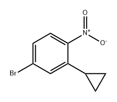 4-溴-2-环丙基-1-硝基苯 结构式