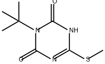 3-(叔丁基)-6-(甲硫基)-1,3,5-三嗪-2,4(1H,3H)-二酮 结构式