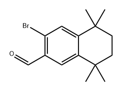 3-溴-5,5,8,8-四甲基-5,6,7,8-四氢萘-2-甲醛 结构式