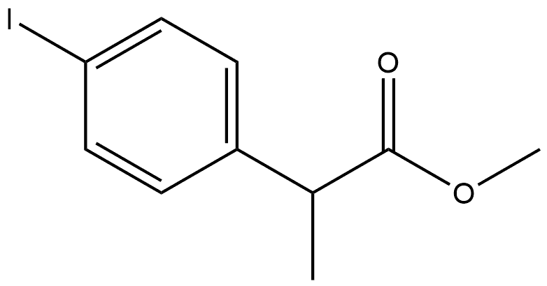 Benzeneacetic acid, 4-iodo-α-methyl-, methyl ester 结构式