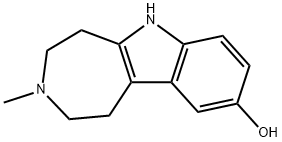 3-甲基-1,2,3,4,5,6-六氢氮杂卓并[4,5-B]吲哚-9-醇 结构式