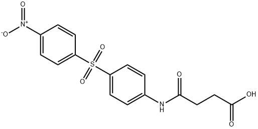 Butanoic acid, 4-[[4-[(4-nitrophenyl)sulfonyl]phenyl]amino]-4-oxo- 结构式