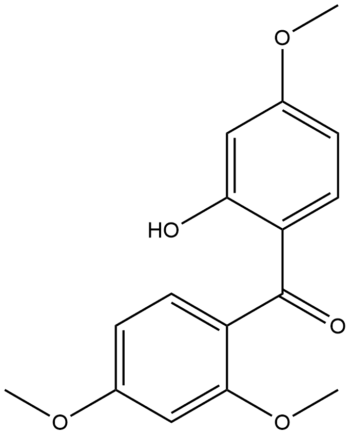 (2,4-Dimethoxyphenyl)(2-hydroxy-4-methoxyphenyl)methanone 结构式