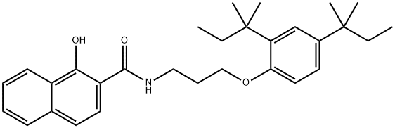 1-羟基-2-[Γ-(2,4-二叔戊基苯氧基)丙基]萘甲酰胺 结构式