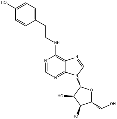 N6-(对羟基苯乙基)腺苷) 结构式