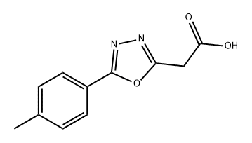 2-(5-(对甲苯基)-1,3,4-噁二唑-2-基)乙酸 结构式