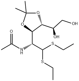 D-Glucose, 2-(acetylamino)-2-deoxy-3,4-O-(1-methylethylidene)-, 1-(diethyl dithioacetal) (9CI) 结构式