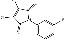 1H-Pyrrole-2,5-dione, 3,4-dichloro-1-(3-fluorophenyl)- 结构式