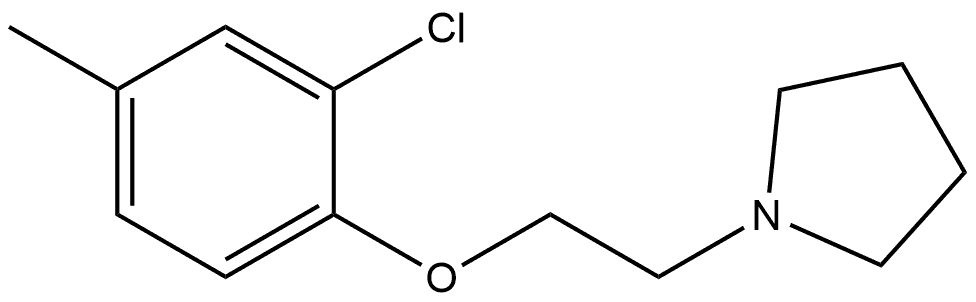 1-[2-(2-Chloro-4-methylphenoxy)ethyl]pyrrolidine 结构式