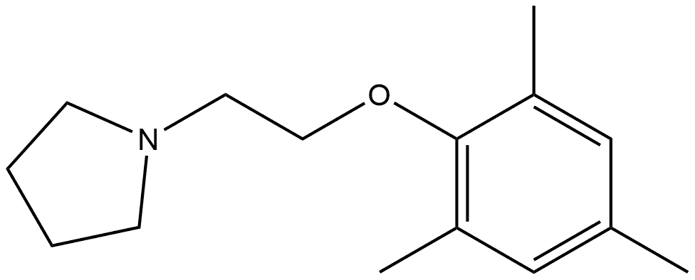 1-[2-(2,4,6-Trimethylphenoxy)ethyl]pyrrolidine 结构式