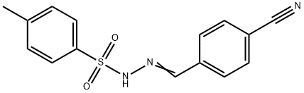 Benzenesulfonic acid, 4-methyl-, 2-[(4-cyanophenyl)methylene]hydrazide 结构式