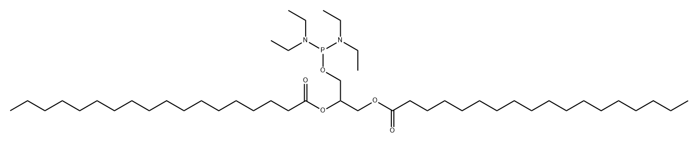 Octadecanoic acid, 1-[[[bis(diethylamino)phosphino]oxy]methyl]-1,2-ethanediyl ester (9CI) 结构式