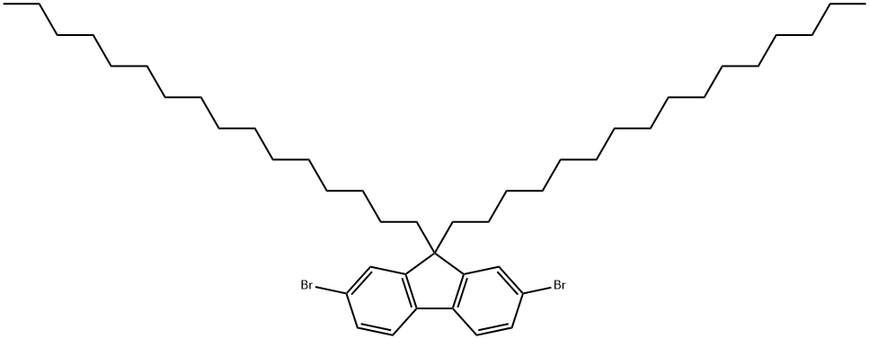 2,7-二溴-9,9-双十六烷基-9H-芴 结构式