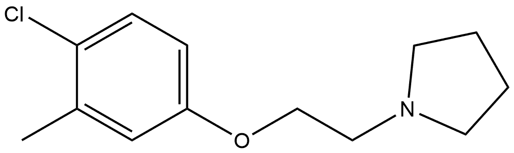 1-[2-(4-Chloro-3-methylphenoxy)ethyl]pyrrolidine 结构式