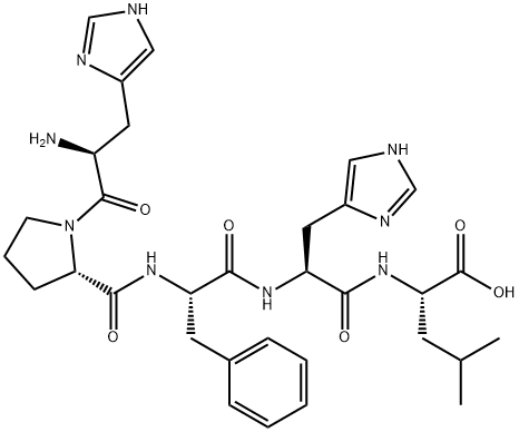 L-Leucine, L-histidyl-L-prolyl-L-phenylalanyl-L-histidyl- 结构式