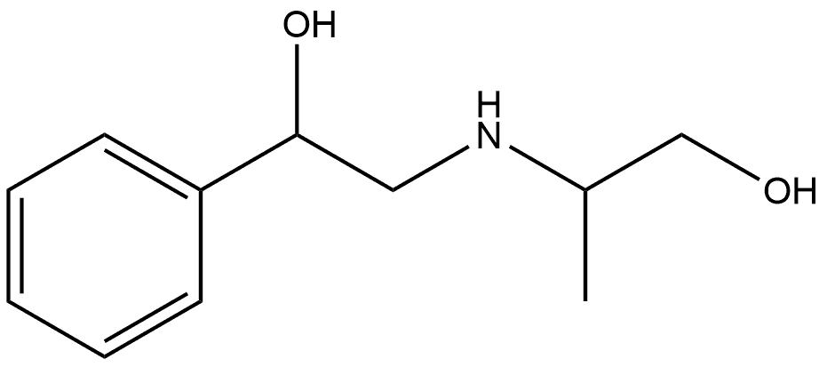 2-[(2-羟基-2-苯乙基)氨基]丙-1-醇 结构式