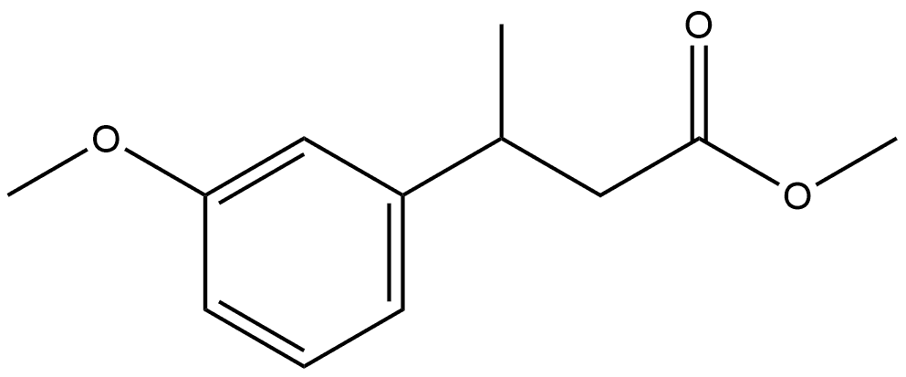 Benzenepropanoic acid, 3-methoxy-β-methyl-, methyl ester 结构式