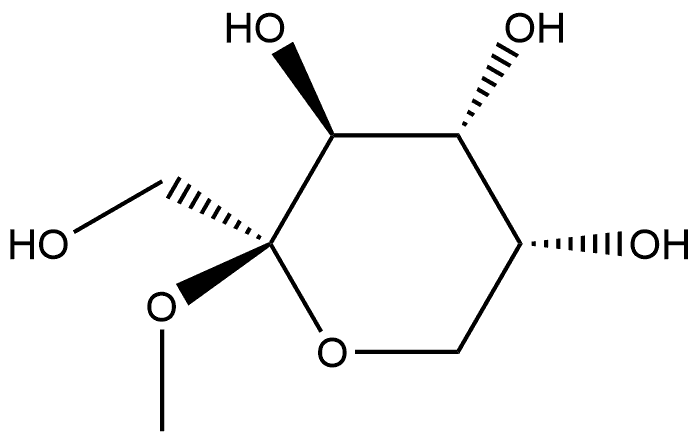 甲基Β-D-吡喃果糖苷 结构式