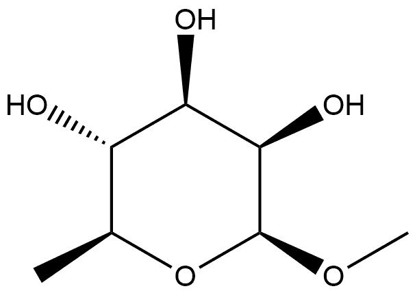 β-L-Mannopyranoside, methyl 6-deoxy- 结构式