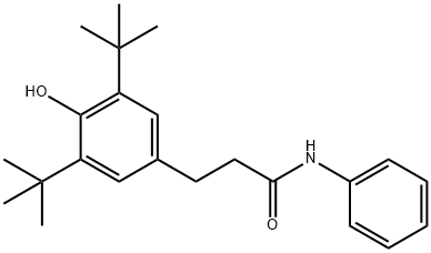 Β-(4-羟基-3,5-二叔丁基苯基)丙酸N-苯酰胺 结构式