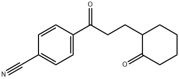 Benzonitrile, 4-[1-oxo-3-(2-oxocyclohexyl)propyl]- 结构式