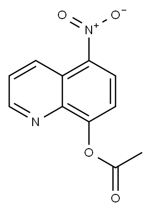 8-Quinolinol, 5-nitro-, 8-acetate 结构式