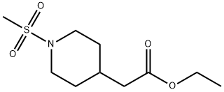 4-Piperidineacetic acid, 1-(methylsulfonyl)-, ethyl ester 结构式