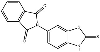 2-(2-sulfanylidene-3H-1,3-benzothiazol-6-yl)isoindole-1,3-dione 结构式