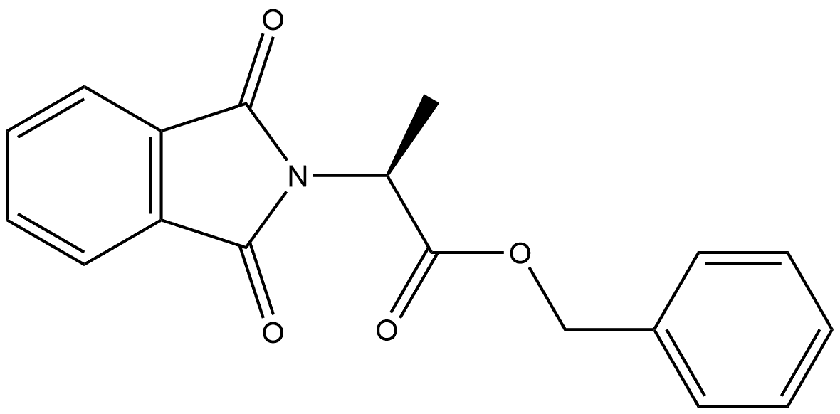 2H-Isoindole-2-acetic acid, 1,3-dihydro-α-methyl-1,3-dioxo-, phenylmethyl ester, (αS)- 结构式