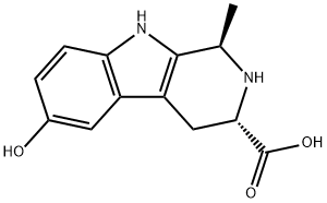 1H-Pyrido[3,4-b]indole-3-carboxylic acid, 2,3,4,9-tetrahydro-6-hydroxy-1-methyl-, (1R,3S)- 结构式