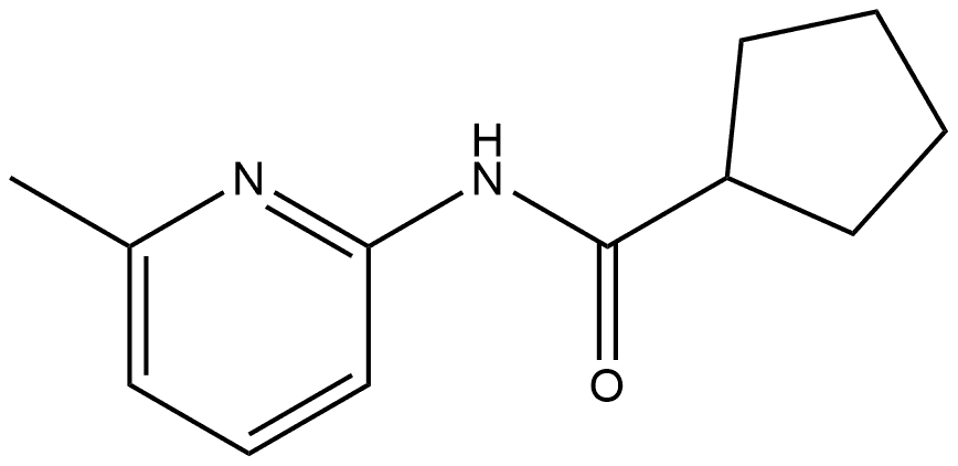 N-(6-Methyl-2-pyridinyl)cyclopentanecarboxamide 结构式