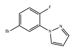 1H-Pyrazole, 1-(5-bromo-2-fluorophenyl)- 结构式